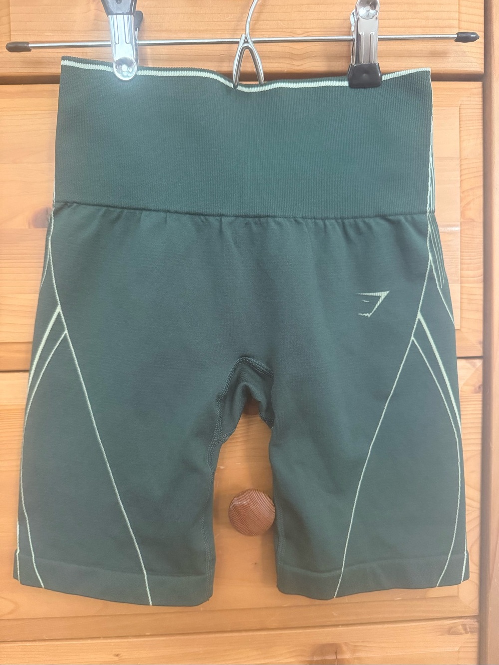 Gymshark Green Seamless High-Waist Workout Shorts
